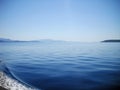 Ionian sea and islands seen from boat