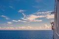 Ionian Sea skyline, a breathtaking view from an open deck of a greek ferryboa Royalty Free Stock Photo