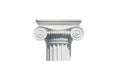 Ionic column capital isolated on transparent background isolated on transparent background Royalty Free Stock Photo