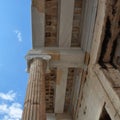 Ionic column and ceiling acropolis Royalty Free Stock Photo