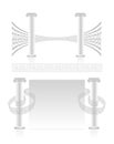 Ionic Column with Greek key pattern Royalty Free Stock Photo