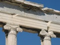 Ionic columns from Erechtheion, Athens, Greece Royalty Free Stock Photo