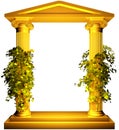 Ionic gold frame with vine