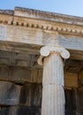 Ionic order, column in ancient Olympia Royalty Free Stock Photo