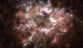 Ionized plasma lightnings in cosmic nebula Royalty Free Stock Photo