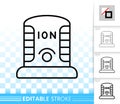 Ionizer simple black line vector icon Royalty Free Stock Photo