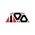 IOO triangle letter logo design with triangle shape. IOO triangle logo design monogram. IOO triangle vector logo template with red Royalty Free Stock Photo