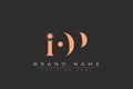 IOP abstract letter logo design Royalty Free Stock Photo