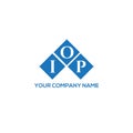 IOP letter logo design on WHITE background. IOP creative initials letter logo concept. Royalty Free Stock Photo