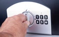 Iopening a safe Royalty Free Stock Photo