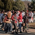 Iordanit carnival in Brebu, Romania