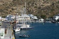 IOS, GREECE, 18 SEPTEMBER 2018, Panoramic view of the entrance to the port