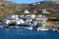 IOS, GREECE, 18 SEPTEMBER 2018, Panoramic view of the entrance to the port