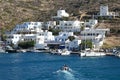 IOS, GREECE, 18 SEPTEMBER 2018, Panoramic view of the entrance to the port