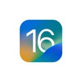 IOS 16 icons Apple inc: Apple Store, Apple ID, Swift UI, CardPointers, Widgets, SharePlay, Podcasts, iTunes, iBooks, Apple TV,