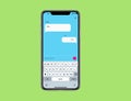 IOS Mockup Simple Chat Wireframe