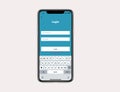 IOs Mockup Simple Login User Wireframe