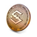Iostoken - Cryptocurrency Coin. 3D rendering Royalty Free Stock Photo