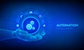 IOT and Automation Software concept as an innovation, improving productivity in technology and business processes. Automation icon