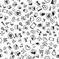 IOT concept. Internet of things icons seamless pattern. Vector illustration Royalty Free Stock Photo