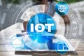 IOT. Internet of Thing concept. Multichannel online communication network digital 4.0