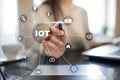 IOT. Internet of Thing concept. Multichannel online communication network digital 4.0 technology Royalty Free Stock Photo