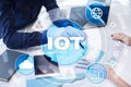 IOT. Internet of Thing concept. Multichannel online communication network digital 4.0 technology internet Royalty Free Stock Photo