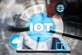 IOT. Internet of Thing concept. Multichannel online communication network digital 4.0 technology Royalty Free Stock Photo