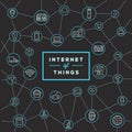 IOT Internet of Things Smart Home Vector Quality Design with Icons Royalty Free Stock Photo