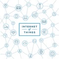 IOT Internet of Things Smart Home Vector Quality Design with Icons Royalty Free Stock Photo