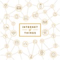 IOT Internet of Things Smart Home Vector Quality Design with Icons Royalty Free Stock Photo