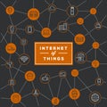 IOT Internet of Things Smart Home Vector Quality Design with Icons Royalty Free Stock Photo