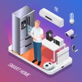 IOT Isometric Composition Royalty Free Stock Photo