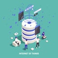 IOT Isometric Composition Royalty Free Stock Photo