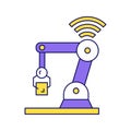 IoT robot color icon Royalty Free Stock Photo