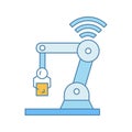 IoT robot color icon Royalty Free Stock Photo