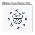 IoT sensors line icon