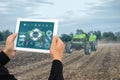 Iot smart farming, agriculture in industry 4.0 technology with artificial intelligence and machine learning concept. it help to im Royalty Free Stock Photo