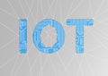 IOT text as illustration. Internet of things conceptual background Royalty Free Stock Photo
