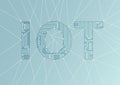 IOT text as illustration. Internet of things conceptual background Royalty Free Stock Photo