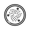 iota cryptocurrency line icon vector illustration