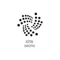 IOTA decentralized blockchain Internet-of-things payments cryptocurrency vector logo Royalty Free Stock Photo