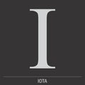 Iota greek letter icon