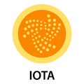 Iota icon, flat style