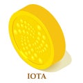 Iota icon, isometric style