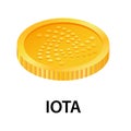 Iota icon, isometric style