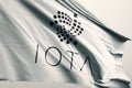 IOTA cryptocurrency flag 3d illustration Royalty Free Stock Photo