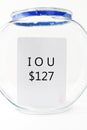 IOU JAR Royalty Free Stock Photo