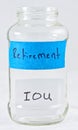 IOU Retirement Royalty Free Stock Photo