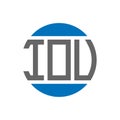 IOV letter logo design on white background. IOV creative initials circle logo concept. IOV letter design Royalty Free Stock Photo